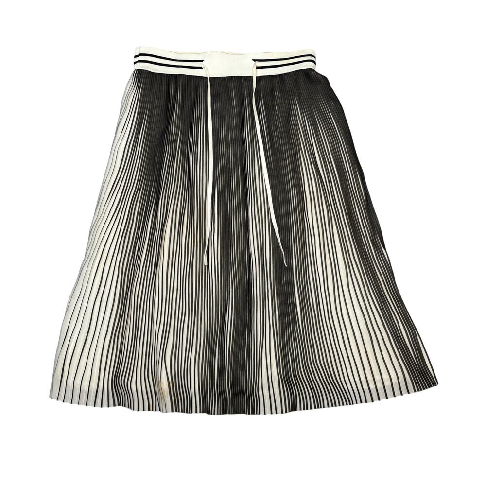 Comptoir des Cotonniers Pleated Gradient Stripe Midi Skirt Womens Medium
